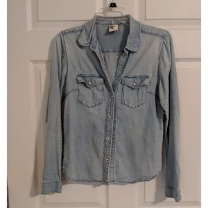 H&M Denim Button Down Size US 10